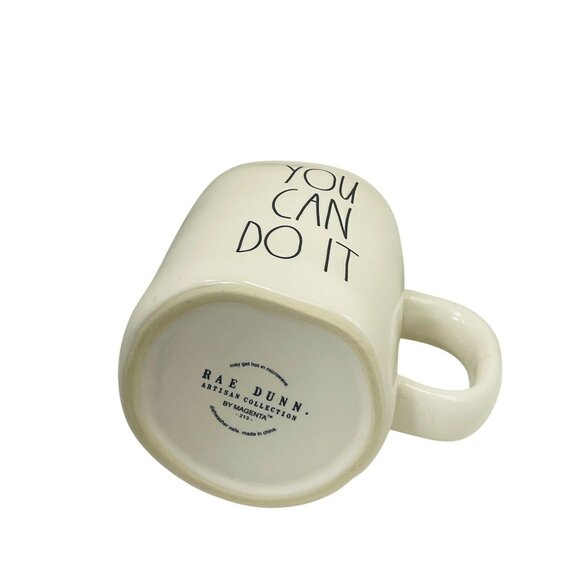 You Can Do It Rae Dunn Artisan Collection 24 Oz Ceramic Mug Classic White - Picture 3 of 6